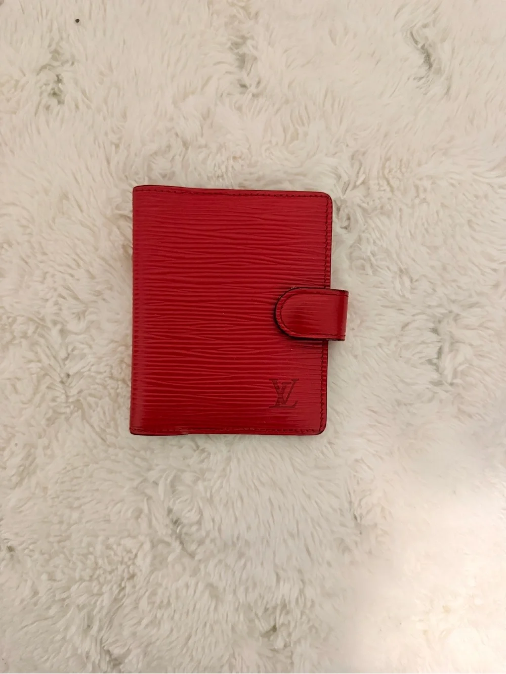 Louis Vuitton Red Epi Leather Men's Snap Card Wallet